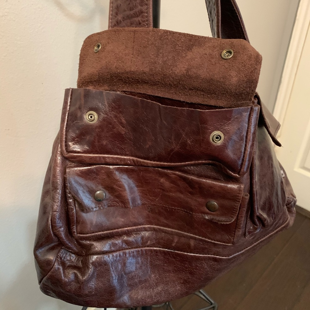 Brown Bag With Multiple Front Pockets - image 5